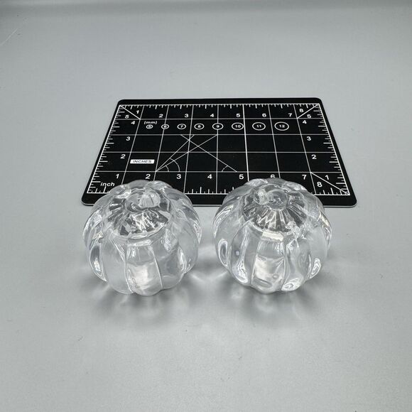 Shannon Crystal Pumpkin Salt & Pepper Shakers Thanksgiving Fall Table Accent 3" - Picture 10 of 10